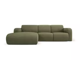 Kampinė sofa - kairė, Molino, 4 sėdimos vietos, 250x170x72, šviesiai žalia