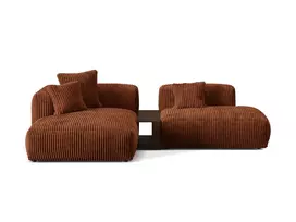 Modulinė kampinė sofa - kairė, Martina, 2 sėdimos vietos, 285x176x75, plytų imitacija