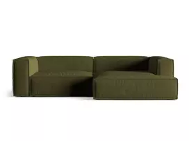Modulinė kampinė sofa - dešinė, Nuria, 4 sėdimos vietos, 147x292x72, samanų žalia melanžo spalva
