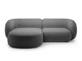 Modulinė kampinė sofa - kairė, Kate, 2 sėdimos vietos, 255x176x76, tamsiai pilka