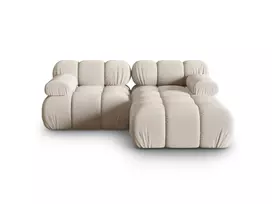 Modulinė kampinė sofa - dešinė, Bellis, 3 vietų, 188x155x70, šviesiai smėlio spalvos