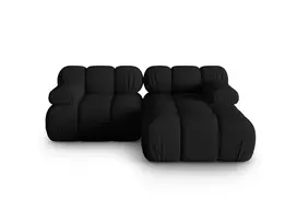 Modulinė kampinė sofa - dešinė, Bellis, 3 sėdimos vietos, 188x155x70, juoda