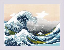 Siuvinėjimo rinkinys RIOLIS Nr.2186 — Hokusai „Didžioji banga prie Kanagavos“, 40×30 cm