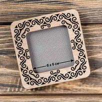 Mediniai magnetiniai siuvinėjimo lankeliai 6×6 cm — skirti kietiems paviršiams
