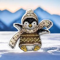 Wonderland Crafts Kalėdinis siuvinėjimo kryželiu komplektas ant plastikinio ruošinio – eglutės žaisliukas 9×9 cm