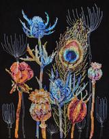 Abris Art siuvinėjimo rinkinys „Remembering“ — juoda 14 ct kanva, 22×30 cm, 34 spalvų
