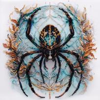 Abris Art siuvinėjimo rinkinys „Crystal Web“ su Preciosa karoliukais, 20 × 20 cm