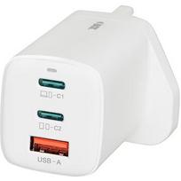 iBOX C-65 White, GaN 65W universal charger UK plug ILUC65WUK