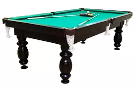 Biliardo stalas Elegant 12' pėdų (380x210cm) žalias audinys, su komplektacija