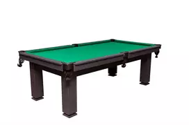 Biliardo stalas Fort 6' pėdų (210x110cm) žalias audinys, su komplektacija