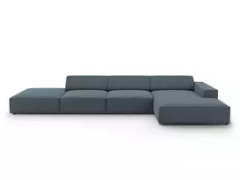 Modulinė kampinė sofa - dešinė, Jodie, 5 vietų, 341x166x70, mėlyna