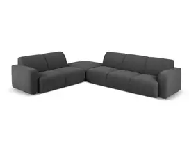 Boucle kampinė sofa - kairė, Molino, 6 sėdimos vietos, 315x250x72, tamsiai pilka