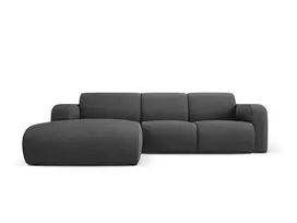 Kampinė sofa - kairė, Molino, 4 sėdimos vietos, 250x170x72, tamsiai pilka