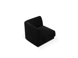 Modulinės sofos dalis - kampas, Miley, 1 sėdynė, 90x90x70, juoda