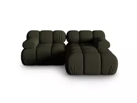 Modulinė kampinė sofa - dešinė, Bellis, 3 sėdimos vietos, 188x155x70, Amazon Green