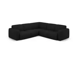 Kampinė sofa, Molino, 5 vietų, 252x252x75, juoda
