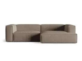 Modulinė kampinė sofa - dešinė, Nuria, 4 sėdimos vietos, 147x292x72, šiltai pilka