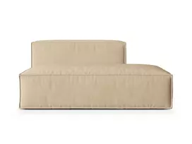 Dešinės pusės modulinė sofa, Nuria, 3 vietų, 110x165x72, ruda