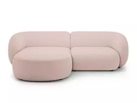 Modulinė kampinė sofa - kairė, Kate, 2 sėdimos vietos, 255x176x76, rausva