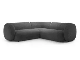 Modulinė u formos kampinė sofa, Kate, 5 vietų, 252x252x76, tamsiai pilka melanžo spalva