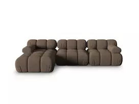 Modulinė kampinė sofa - kairė, Bellis, 4 sėdimos vietos, 282x155x70, ruda