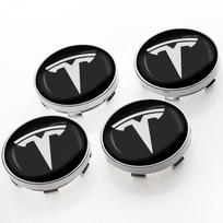 4 vnt. 60 mm automobilio rato centrinio stebulės dangtelio automobilio priedai Tesla Model 3 Model X S 2016-2020 lipdukai TM3 TMX TMS lipdukas juoda