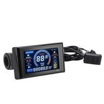 Elektrinio dviračio spalvotas ekrano skydelis 24V 36V 48V Elektrinio dviračio LCD valdymo panelė su SM jungtimi Vandeniui atsparus
