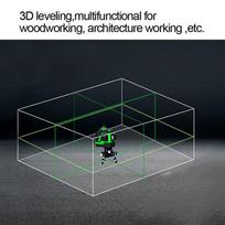 IP54 12 Lines Laser Level  Green Self Leveling 3D Vertical Horizontal Leveling Tool