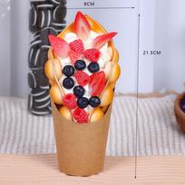 Imituotas netikras kiaušinio vaflio eksponavimo maisto specifikacija Tvirtas strawberry ice cream