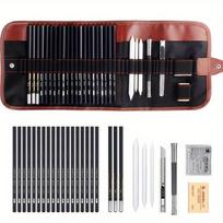 29 vnt. Piešimo eskizų rinkinys Anglies pieštukas Trintukas Menas Amatai Tapyba Eskizavimo rinkinys Menininko pieštukai Trintukas Piešimo reikmenys 29pcs/set