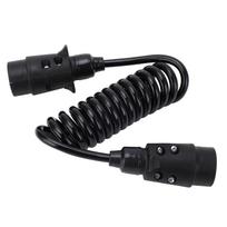 12V 24V Priekabos spyruoklinis laidas 2M 7 gyslų spyruoklinis vilkimo spiralinis laidas komercinėms transporto priemonėms, kemperiams, automobiliams, valtims