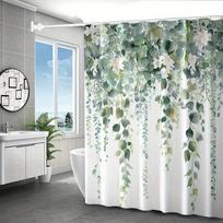 Elegantiškas žaluma ir krioklio dizainas, vandeniui atspari dušo užuolaida – puikiai tinka suteikti ramią ir natūralią atmosferą W120XH180cm gray