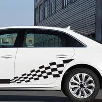 2 vnt. Juostuotas automobilio lipdukas Grafinis Universalus Vandeniui atsparus Lipnus Nuimamas Langeliu Automobilio Durų Kėbulo Šoninis Lipdukas Juodas juoda