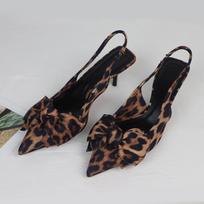 Madingos Vasarinės Seksualios Leopardų Rašto Moteriškos Aukštakulnės Basutės Prekės Ženklo Dizainerio Elegantiškos Kaspinė Smailus Pirštas Suknelės Šventės Stiletai Moteriški Batai 36 ruda