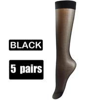 5pair=10pcs Women Ultra-thin Nylon Stockings Transparent Elasticity Ladies Knee Socks High Quality Long Socks for Girls Stocking EU 34-40