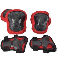 Thickened Roller Skate Protection Gear Set Knee Pads Elbow Pads Gloves for Adult raudona