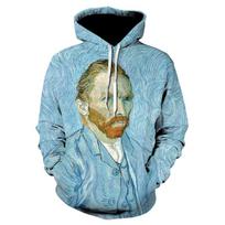 Harajuku Van Gogh aliejinis paveikslas „Žvaigždėta naktis“ 3D spausdinimo gobtuvas moterims / vyrams, mados hiphopo pop megztinis, vyriški gobtuvai S