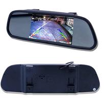 5 colių TFT LCD HD800*480 ekranas automobilio monitorius veidrodinis atbulinės eigos statymo monitorius su 2 vaizdo įvestimis, galinio vaizdo kamera pasirinktinai
