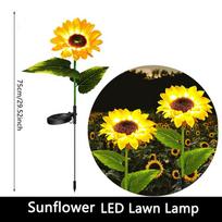 LED Lauko Saulės Lempa Imituota Amžina Gėlė Sniego Lotosas Vejos Lempa Sodo Vasaros Stovyklavimas Šventės Kraštovaizdžio Apšvietimo Dekoracija Single head sunflower