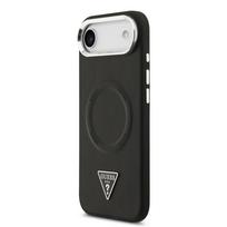 Guess PU Leather Triangle Logo MagSafe dėklas skirtas Apple iPhone Air juodos spalvos