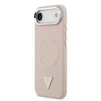 Guess PU Leather Triangle Logo MagSafe dėklas skirtas Apple iPhone Air rožinės spalvos
