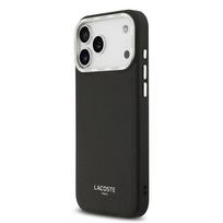 Lacoste PU Leather Champs Elysees MagSafe dėklas skirtas Apple iPhone 17 Pro Max juodos spalvos