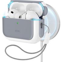 Baltas/pilkas ausinių dėklas "ESR Orbit Halolock Magsafe" skirtas Apple Airpods Pro 3
