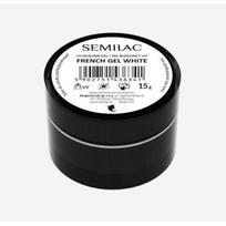 Statybinis dengiantis gelis nagų priauginimui Semilac Builder French Gel White, 15 g