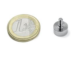 Magnetas su sriegiu tvirtinimui M3 Ø10x5mm NdFeB N42