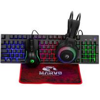MARVO CM416 Loot 40 4-in-1 Žaidimų Įrangos Rinkinys | Juodas | UK