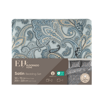 Satininės patalynės kompl. ELDORADO HOME, 200x220cm, 2x50x70cm, 100% medv.