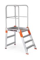 Platforminės vienpusės aliuminės kopėčios su aikštele Alve Premium 95308, 560×778 mm, 8 pakopų