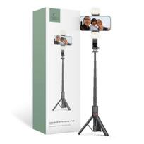 TECH-PRECT asmenukių lazdelė su LED šviesa, Blu-ray trikojis, skirtas išmaniesiems telefonams, juodas