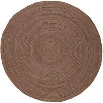 Džiuto apvalus kilimas Rankų darbo Natūralus kilimas bet kuriai erdvei Kaimiškas dekoras bet kuriai erdvei 60 cm x 60 cm (2x2 Feet) ruda